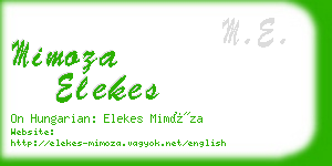 mimoza elekes business card